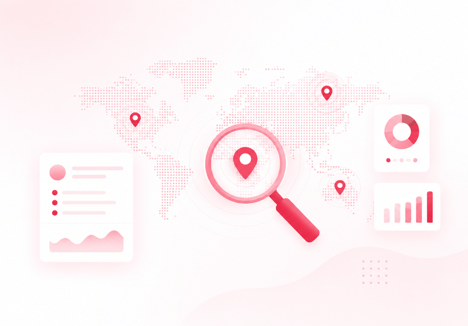 Advanced Whois popup showing IP geolocation details and a map